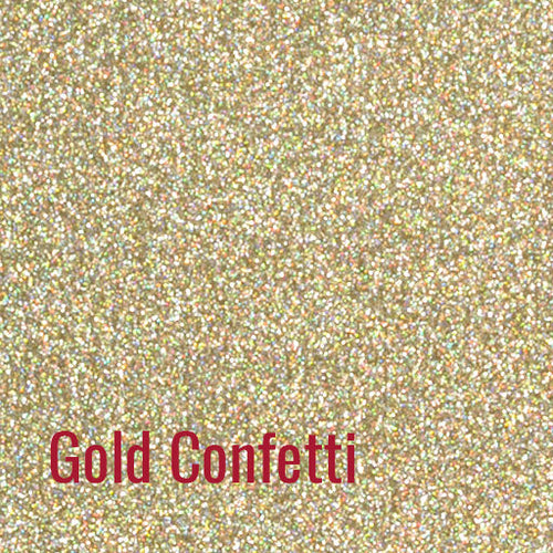 12" Gold Confetti - Siser Glitter Heat Transfer Vinyl (HTV)