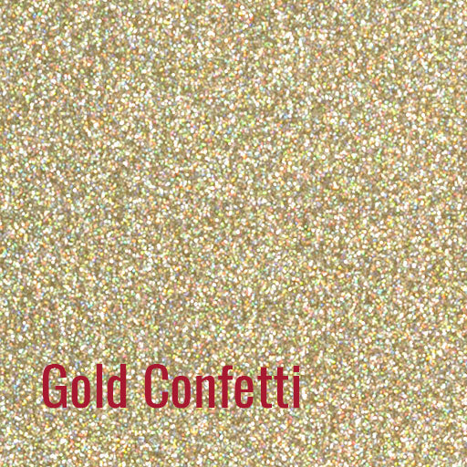 12" Gold Confetti - Siser Glitter Heat Transfer Vinyl (HTV)