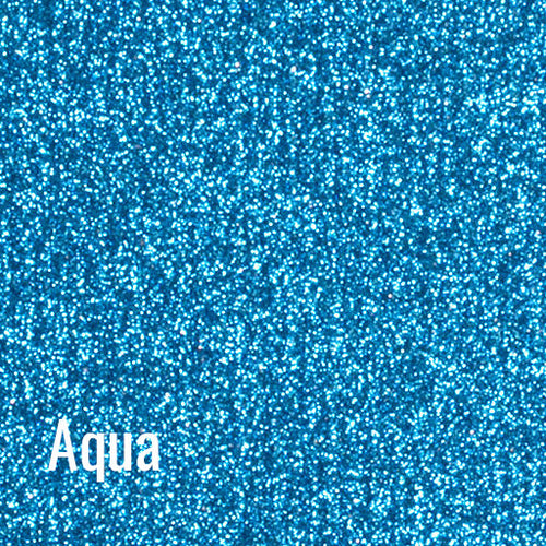 12" Aqua - Siser Glitter Heat Transfer Vinyl (HTV)