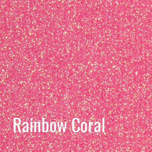 12" Rainbow Coral - Siser Glitter Heat Transfer Vinyl (HTV)