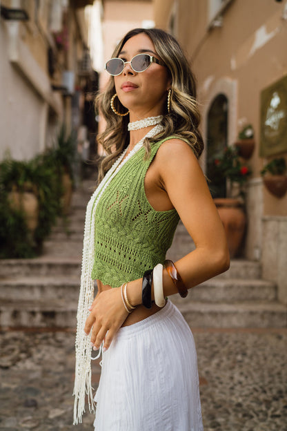 Gisela Moss Knit Tank Top