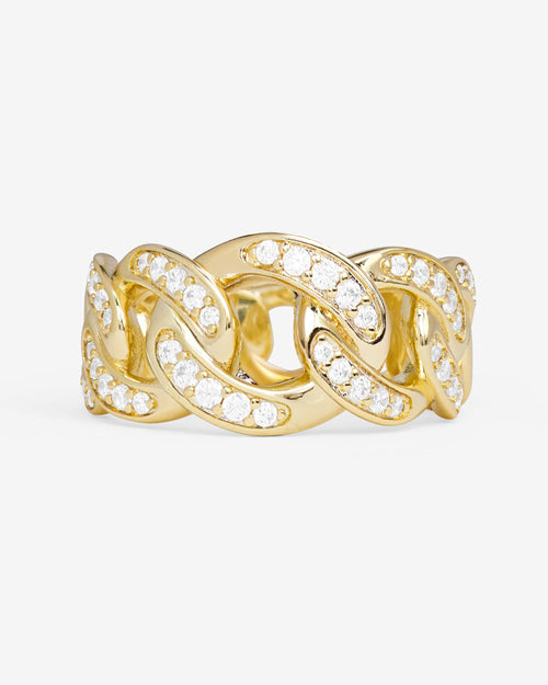 Graduated Pavé Julian Ring - Gold|White Diamondettes