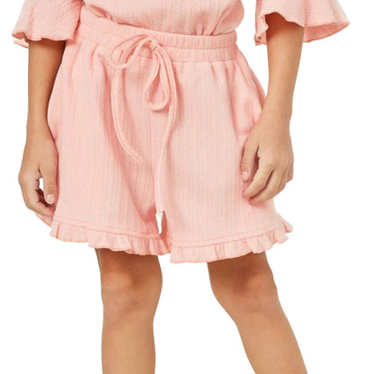 *Hayden Girl's Ruffle Knit Shorts - FINAL SALE - XL
