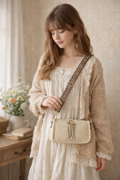 Bohemian Wide Shoulder Strap Crossbody Bag