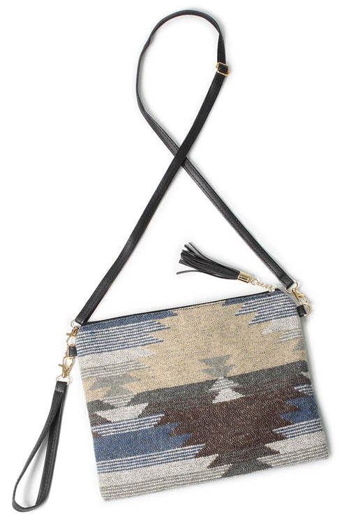 Blue Western Crossbody Bag