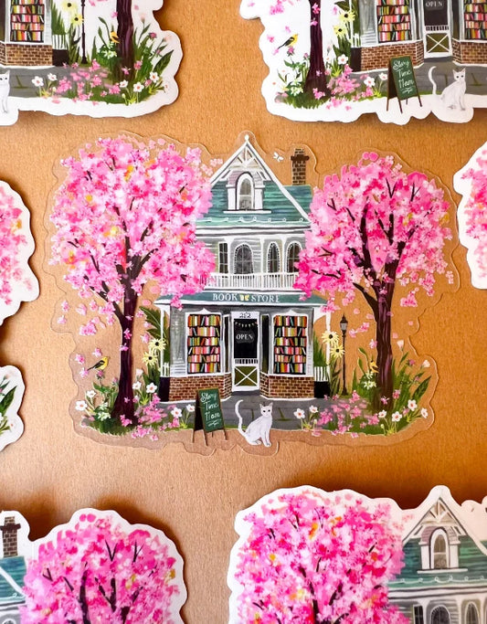Bookstore Clear Sticker