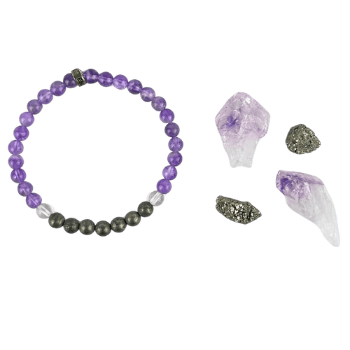 Amethyst + Pyrite Set #402