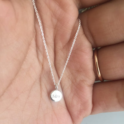 Gold Extra Small Personalised Disc Necklace