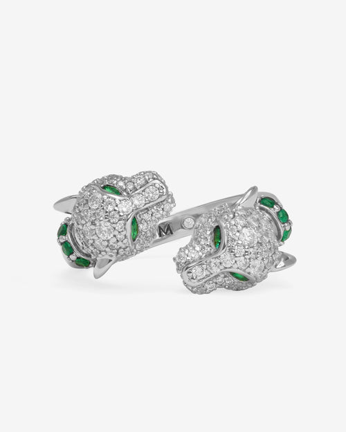 Jaguar Pavé Ring - Silver|White Diamondettes