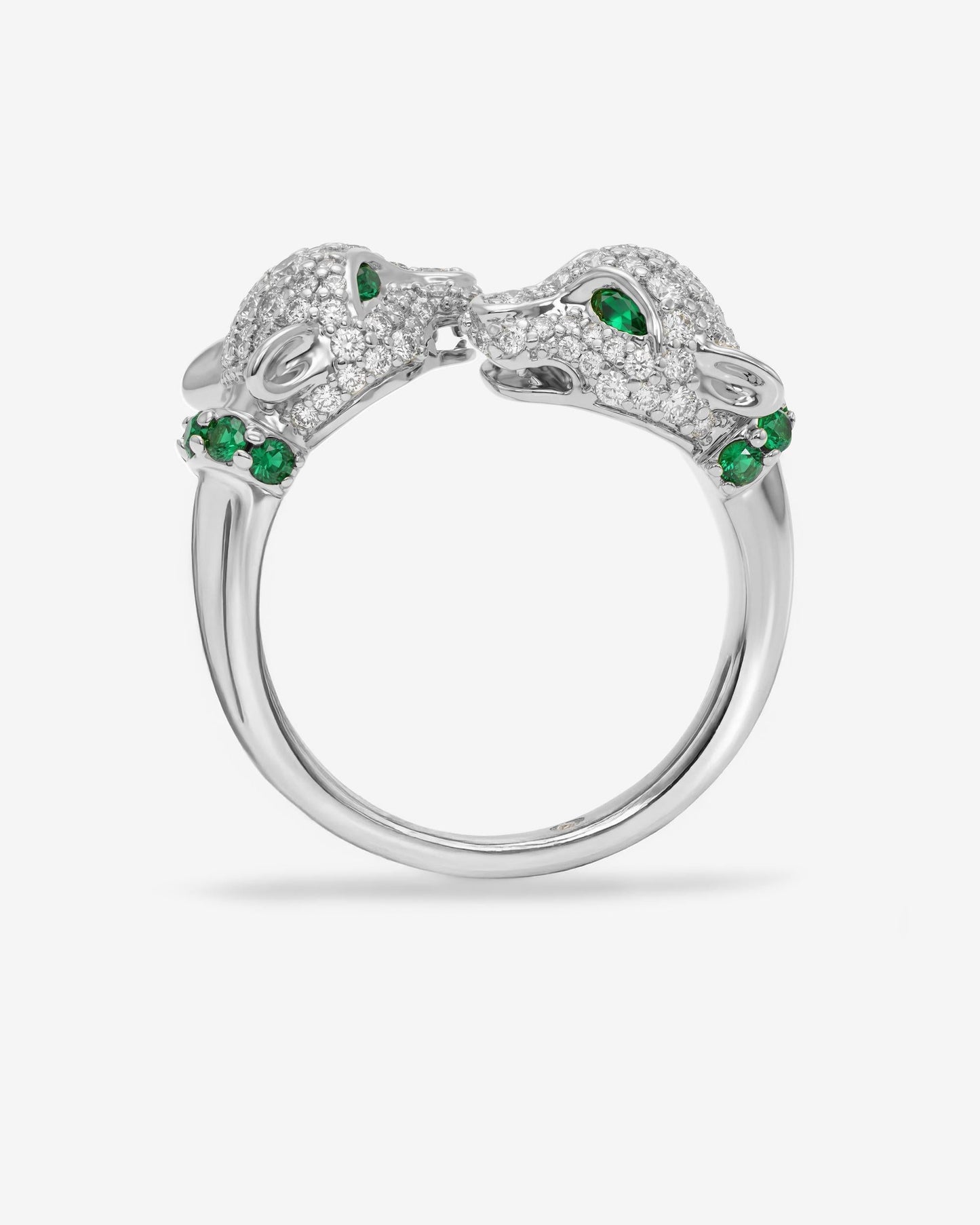 Jaguar Pavé Ring - Silver|White Diamondettes