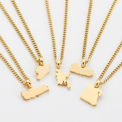 Country Map Necklace | Kids