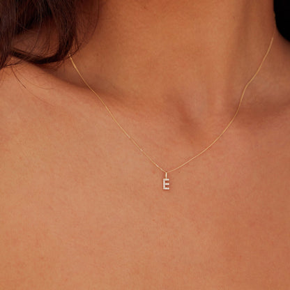 Solid Gold Genuine Diamond Individual Initial Charm