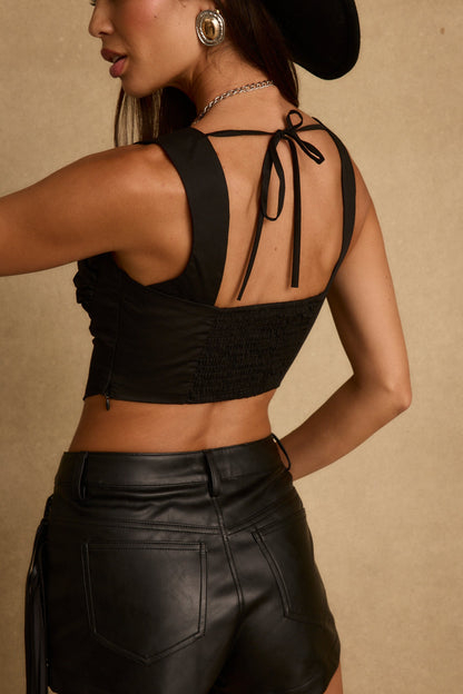 Lorelei Black Corset Top