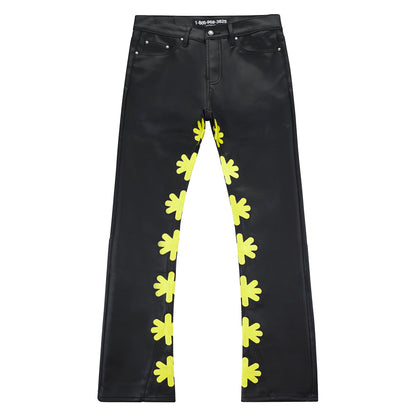 Leather Pant | Yellow