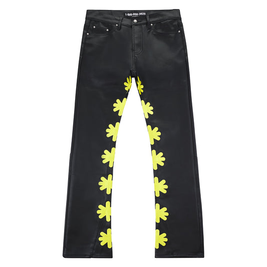 Leather Pant | Yellow