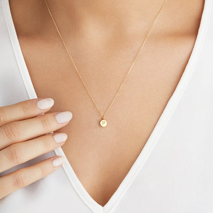 Gold Extra Small Personalised Disc Necklace