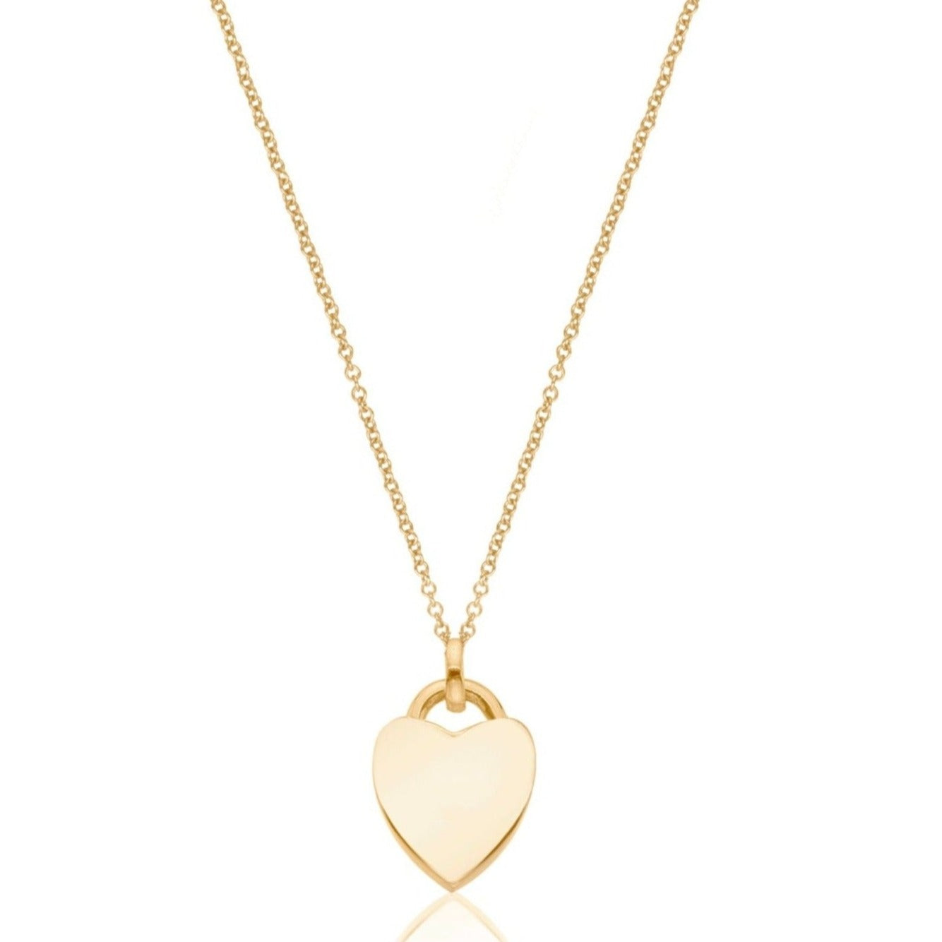 Gold Heart Engraved Necklace
