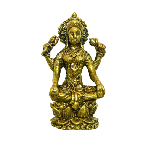 Mini Brass Lakshmi Statue (Free Gift)