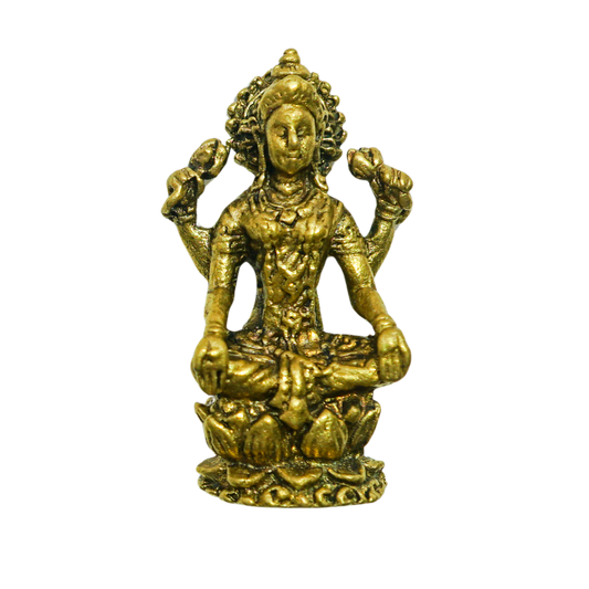 Mini Brass Lakshmi Statue (Free Gift)