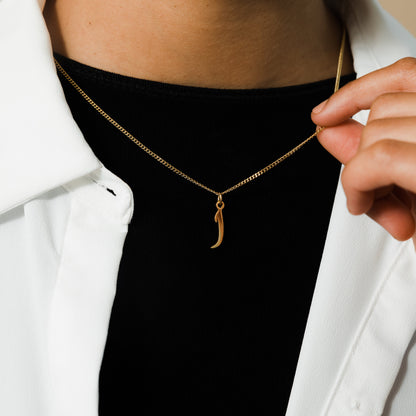 Hanging Arabic Letter Necklace