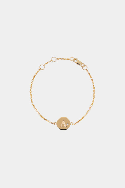 Baby Letter Bracelet | 9K Rose Gold
