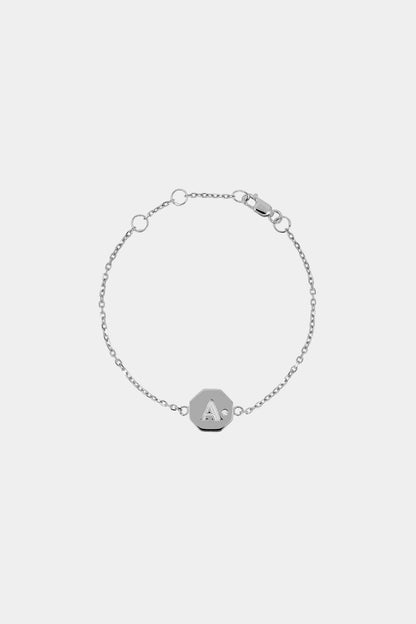 Baby Letter Bracelet | 9K White Gold
