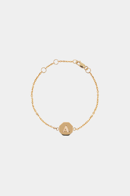 Baby Letter Bracelet | 9K Rose Gold