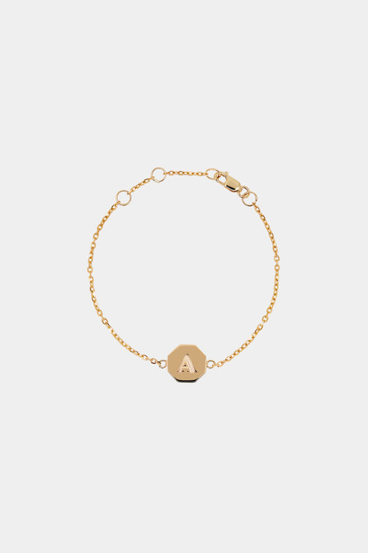 Baby Letter Bracelet | 9K Rose Gold