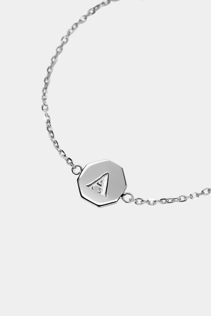 Baby Letter Bracelet | 9K White Gold