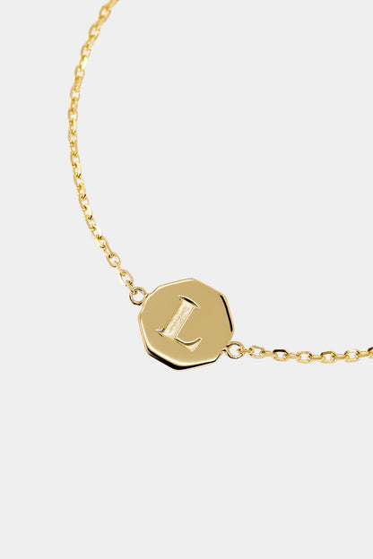 Letter Bracelet | 9K Yellow Gold