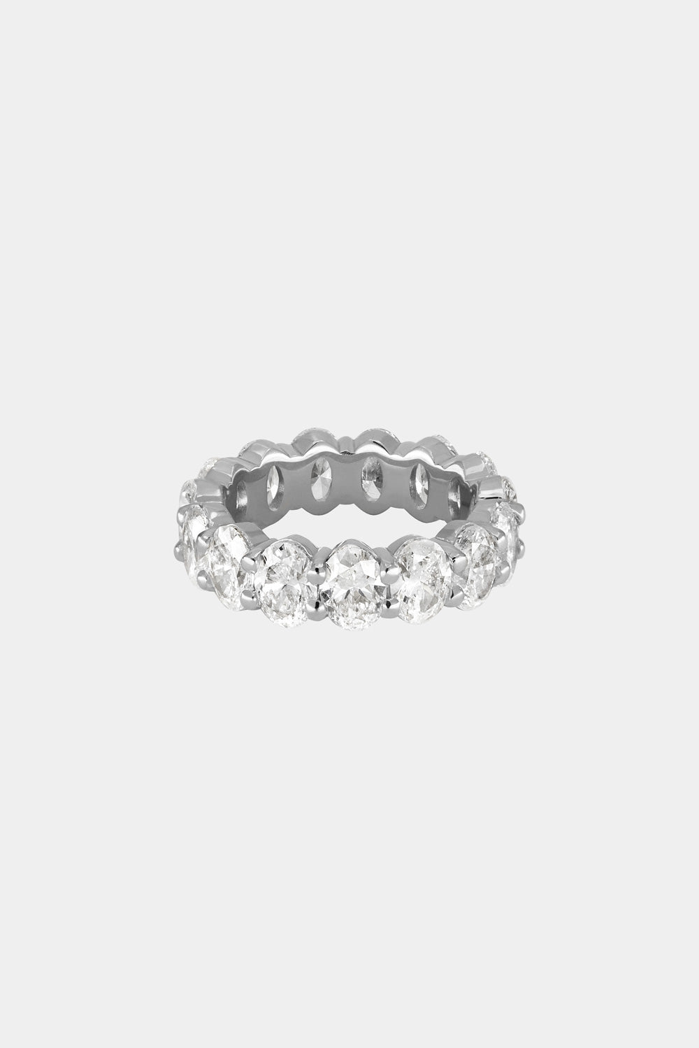 Oval Diamond Eternity Ring | 18K Gold