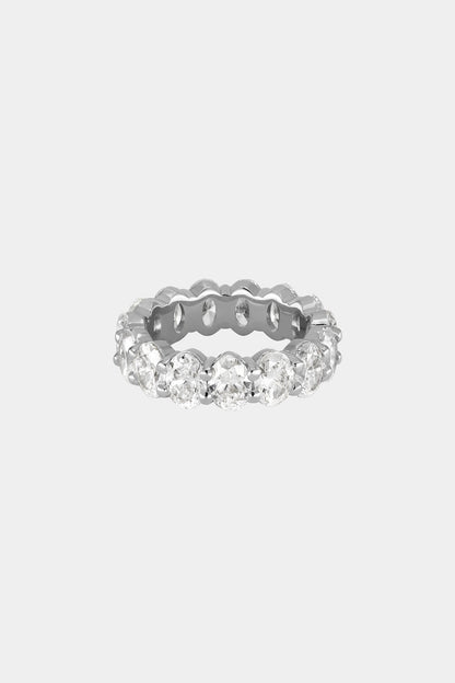 Oval Diamond Eternity Ring | 18K Gold