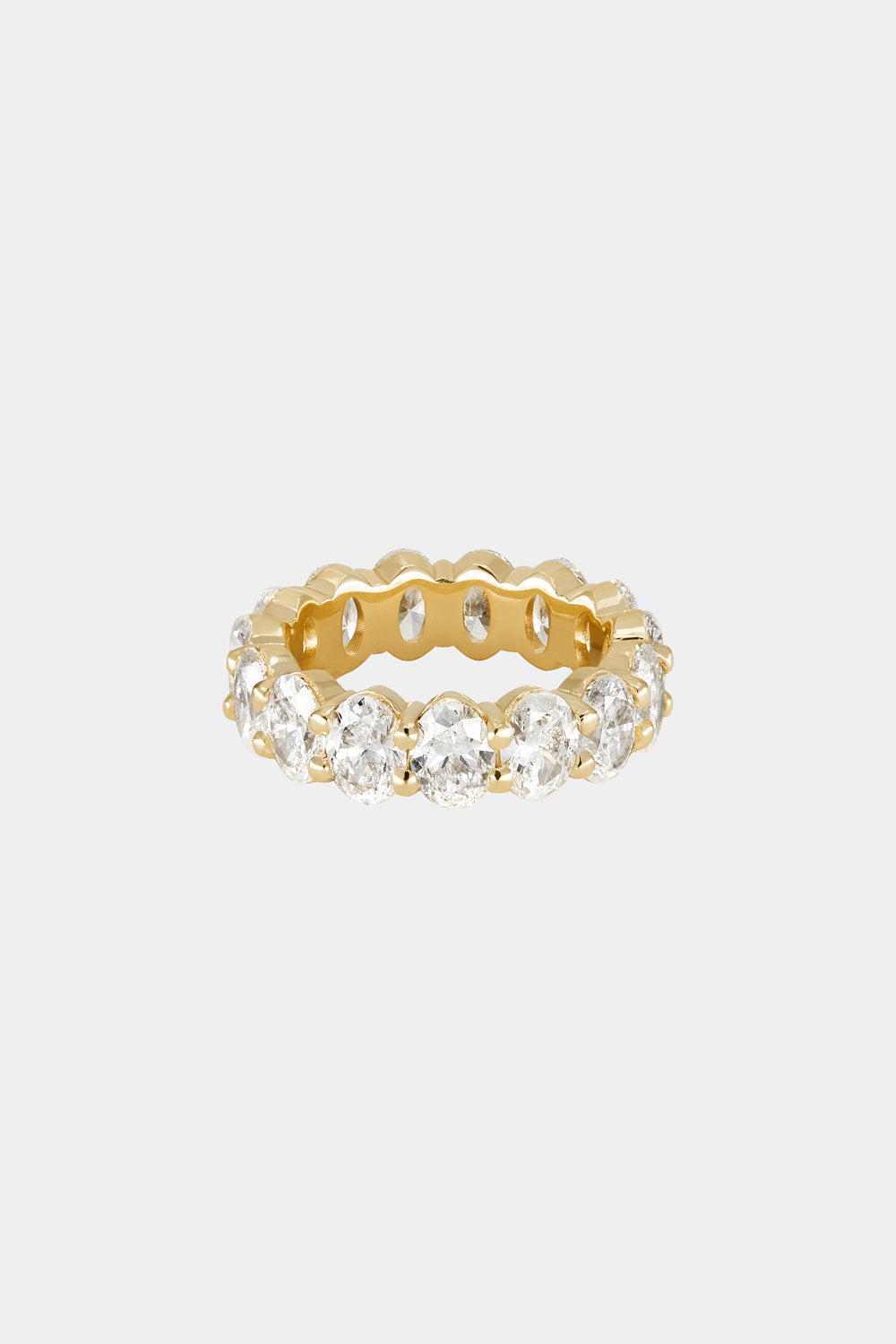 Oval Diamond Eternity Ring | 18K Gold