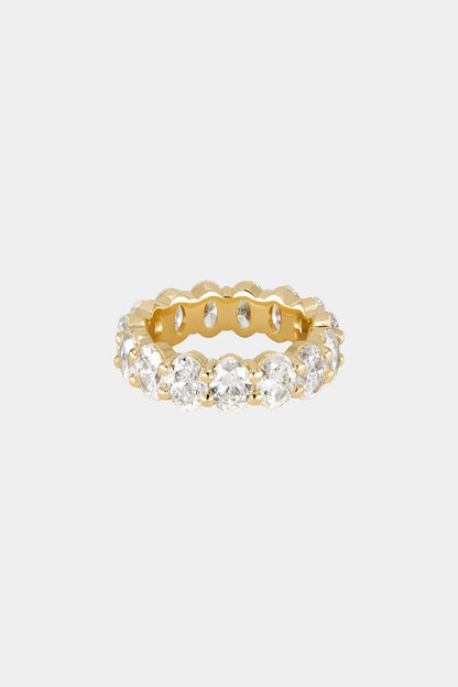 Oval Diamond Eternity Ring | 18K Gold
