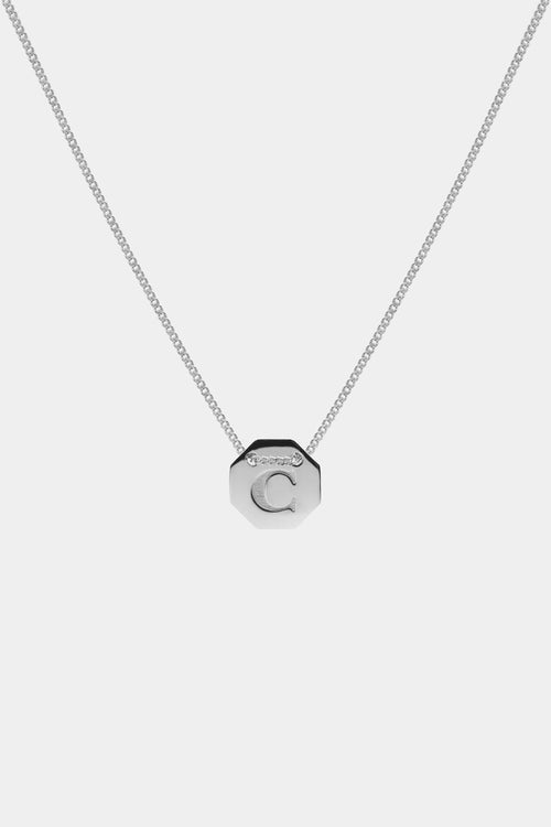 Letter Necklace | 9K White Gold