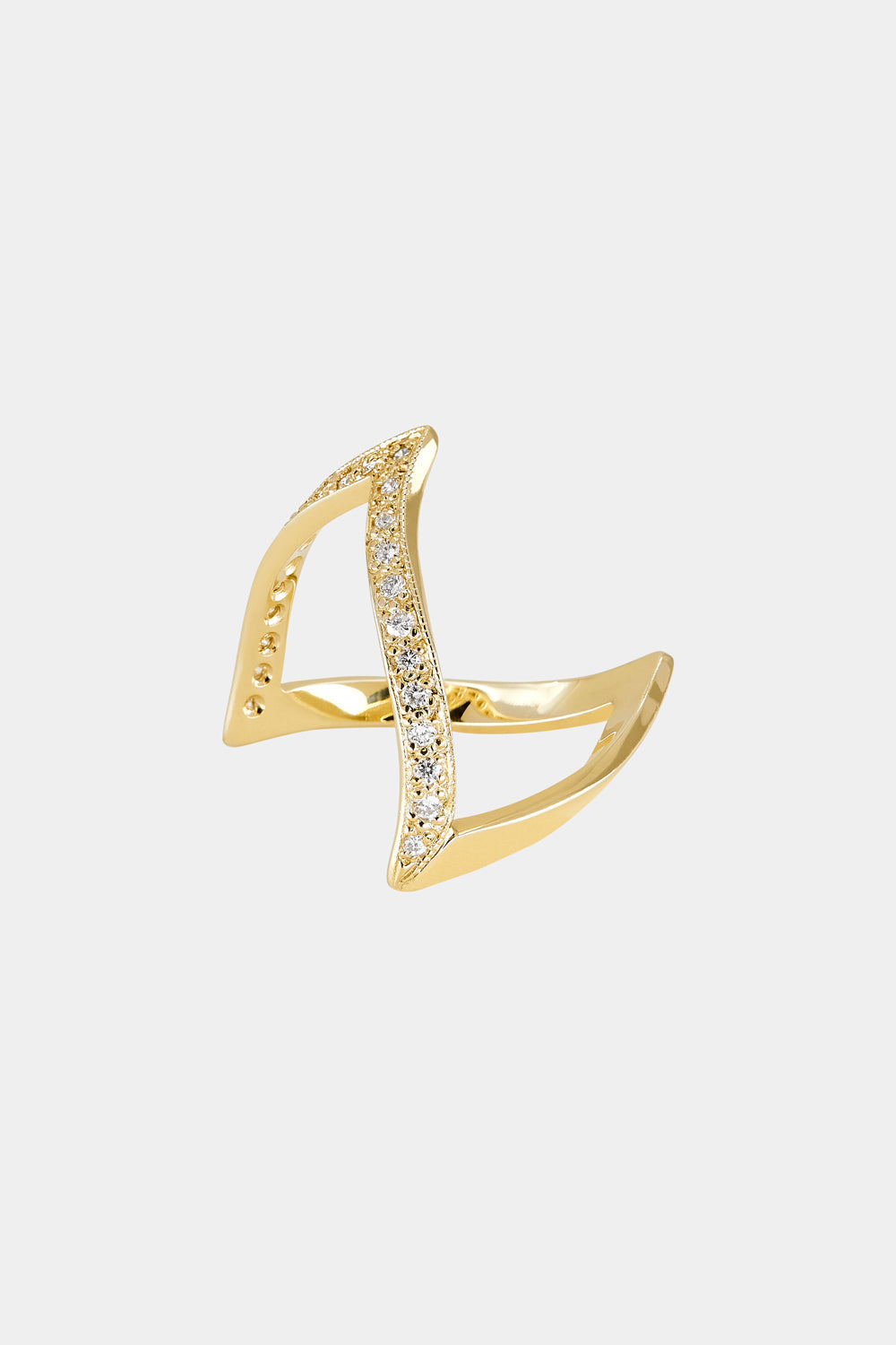 En Pointe Diamond Ring | Yellow Gold