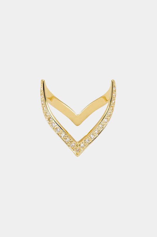 En Pointe Diamond Ring | Yellow Gold
