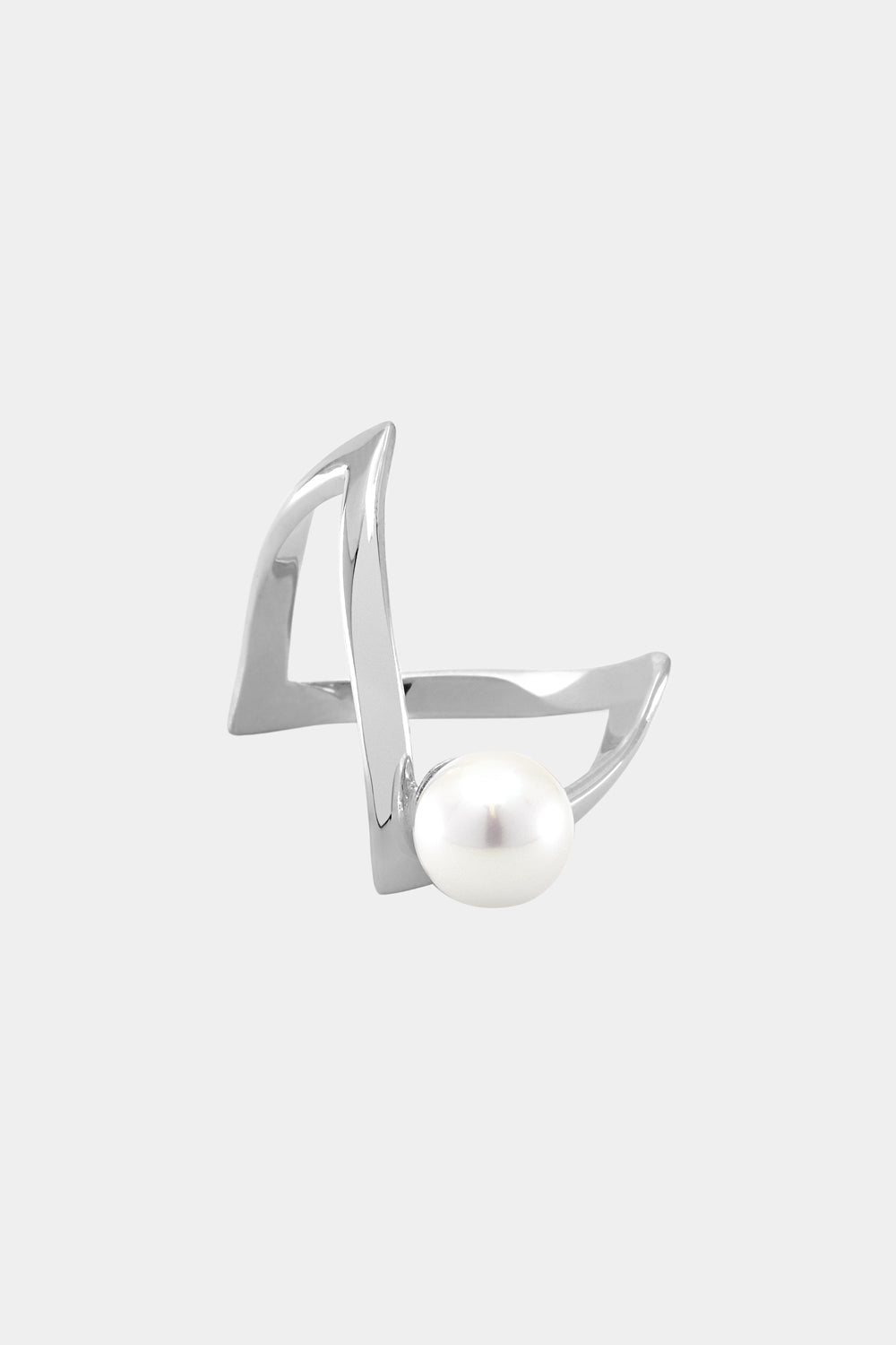 En Pointe Pearl Ring | Silver