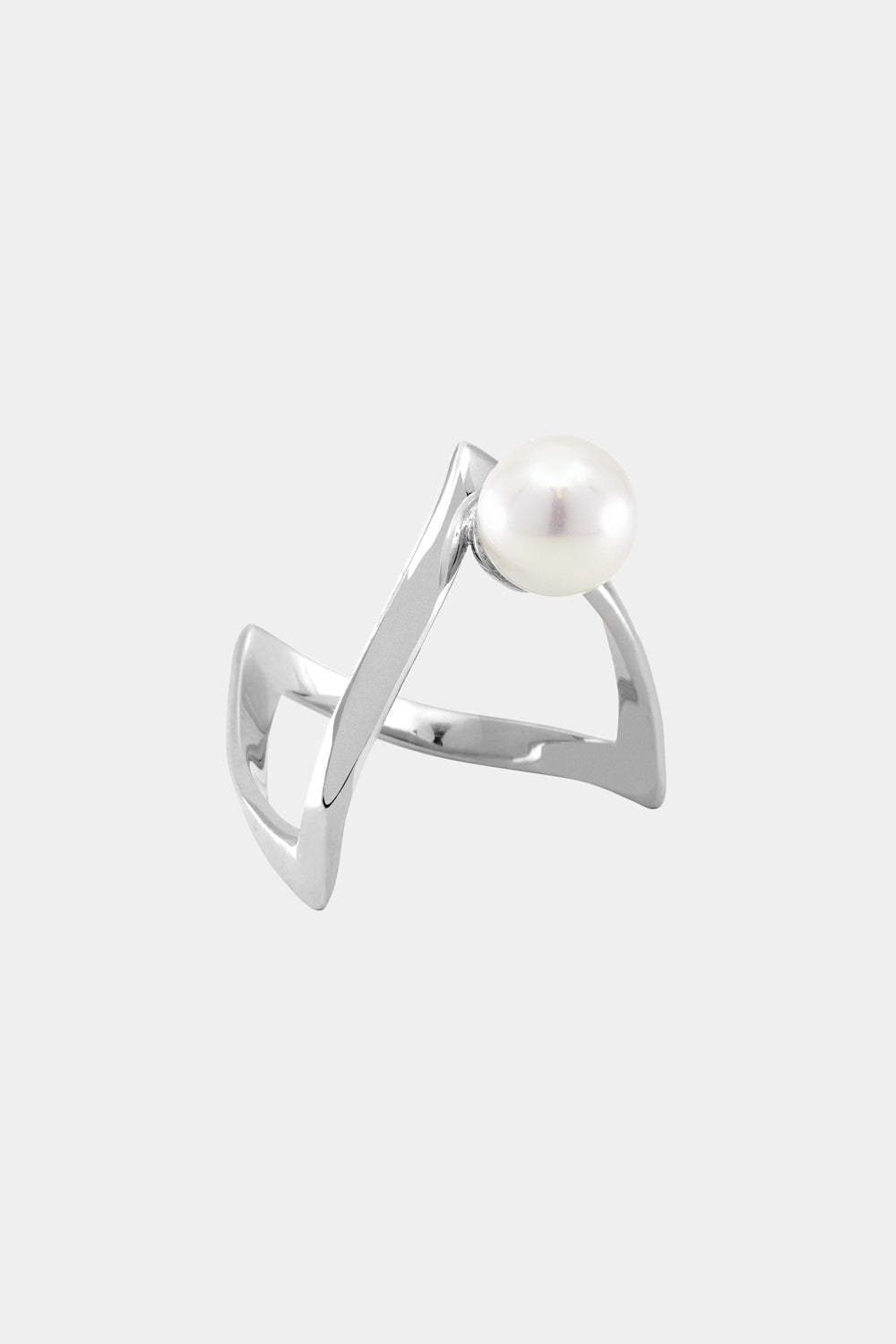En Pointe Pearl Ring | Silver