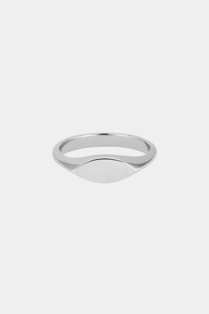 Mini Marquise Signet Ring | Silver