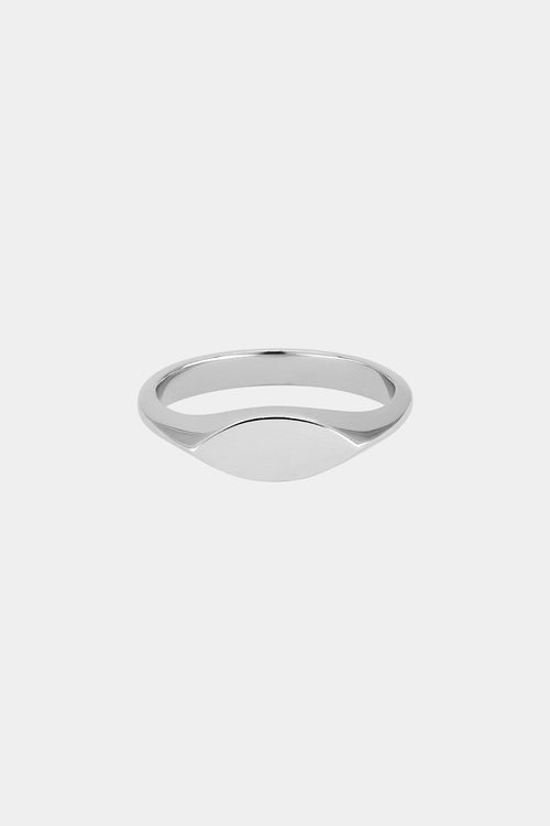 Mini Marquise Signet Ring | Silver