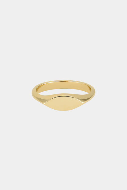 Mini Marquise Signet Ring | Yellow Gold