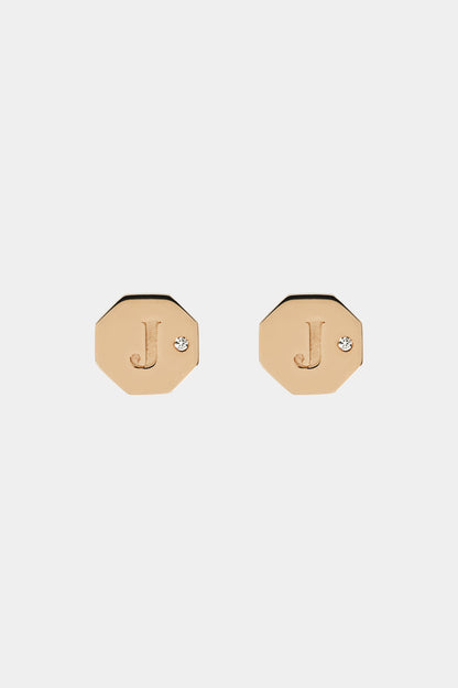 Letter Earrings | 9K Rose Gold