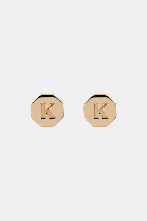 Letter Earrings | 9K Rose Gold