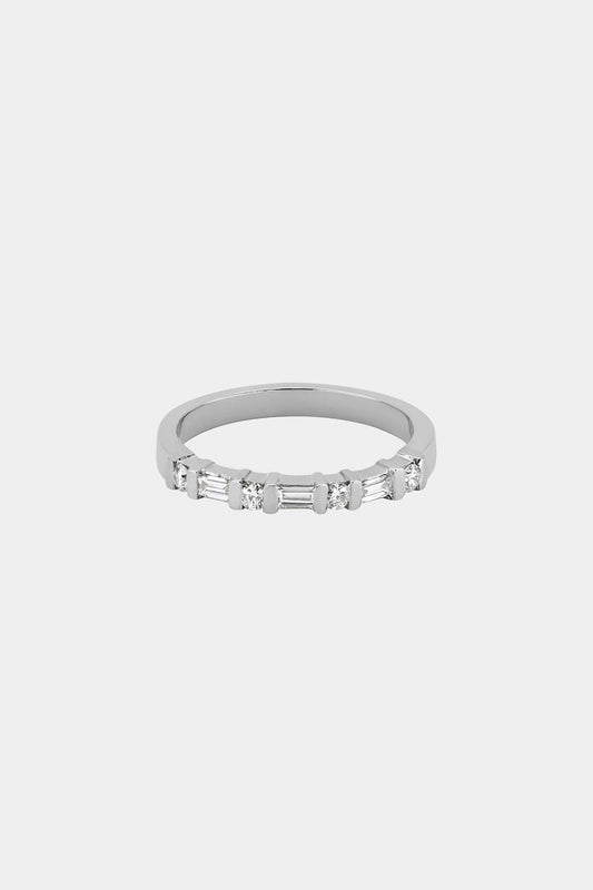 Baguette Diamond Ring | White Gold