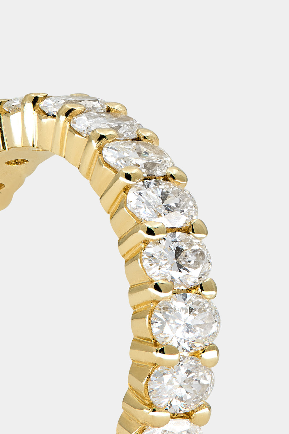 Oval Diamond Eternity Ring | 18K Gold