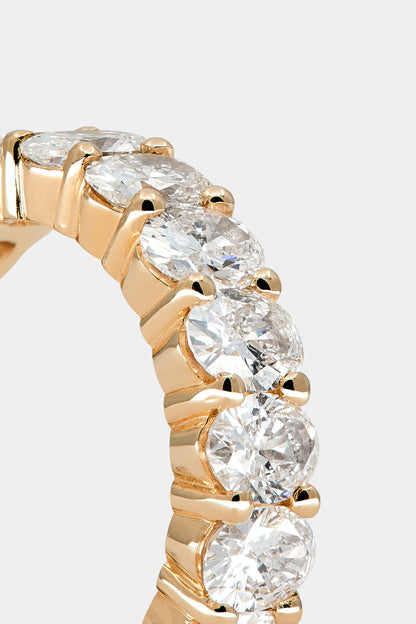 Oval Diamond Eternity Ring | 18K Gold