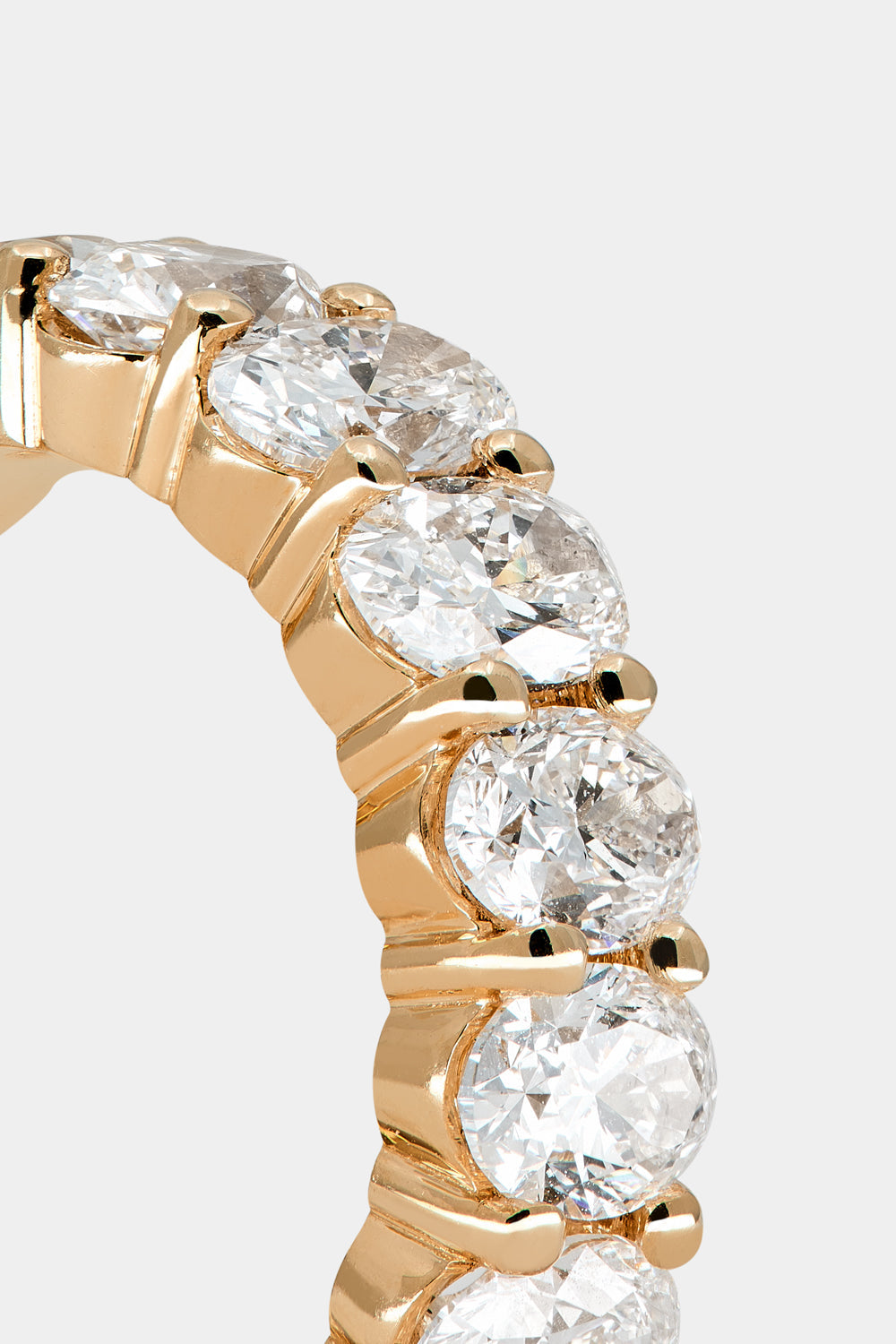 Oval Diamond Eternity Ring | 18K Gold