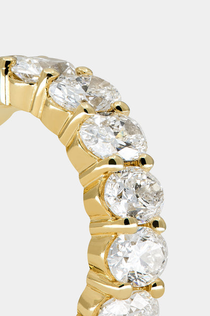 Oval Diamond Eternity Ring | 18K Gold