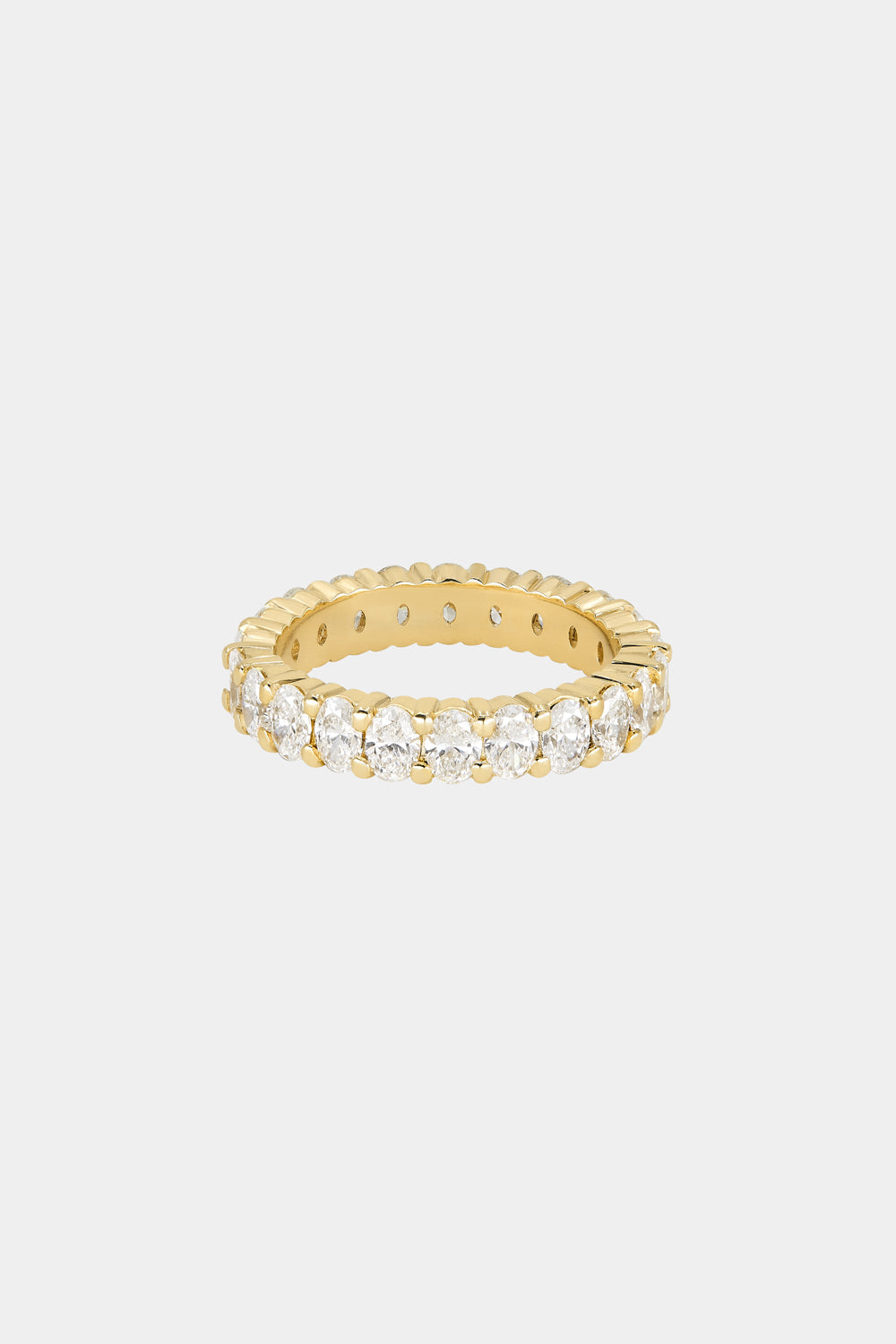 Oval Diamond Eternity Ring | 18K Gold